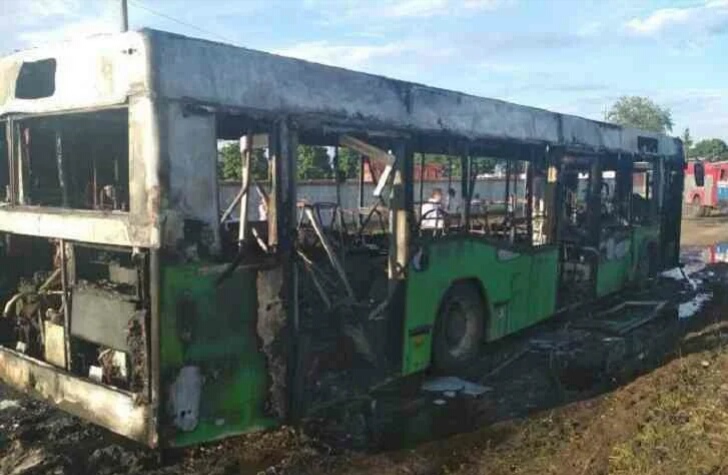 Пассажирский автобус горел в Осиповичах