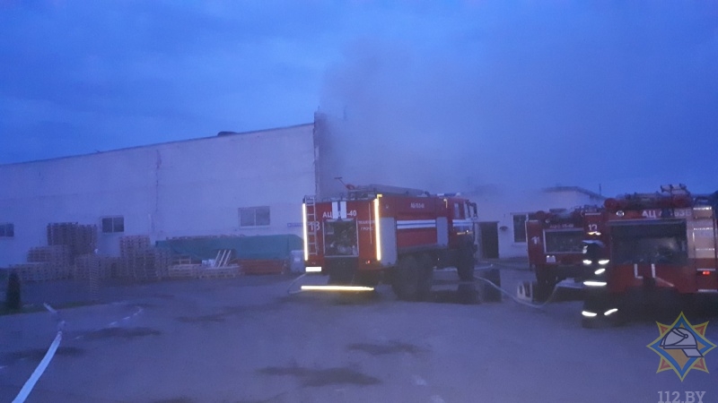 Пожар на предприятии в Барановичах