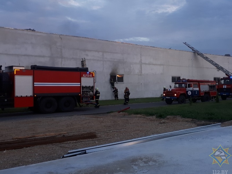 Пожар на предприятии в Барановичах
