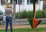 В Бресте появились новые арт-объекты – перевернутые зонтики
