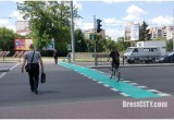 На перекрестке Пионерская-Московская в Бресте появились велосипедные переходы
