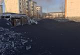 В России выпал черный снег