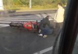 Мотоциклист попал в аварию в Бресте (видео)