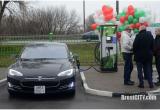 В Бресте прошло торжественное открытие первой зарядной станции для электромобилей