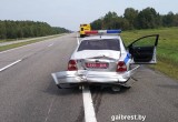 В Ивацевичском районе в результате попутного столкновения поврежден служебный автомобиль ГАИ