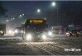 Фотофакт: в Бресте снег и дорожные пробки