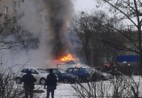 Микроавтобус сгорел дотла на ул. Молодогвардейской в Бресте (видео)