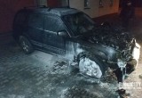 Машина загорелась ночью в Бресте