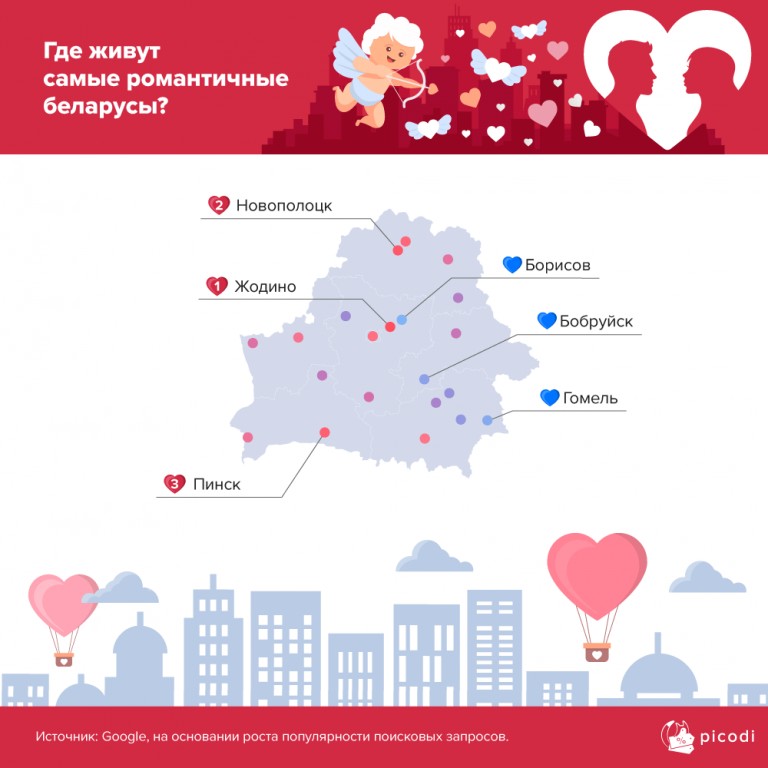 Где живут самые романтичные белорусы?