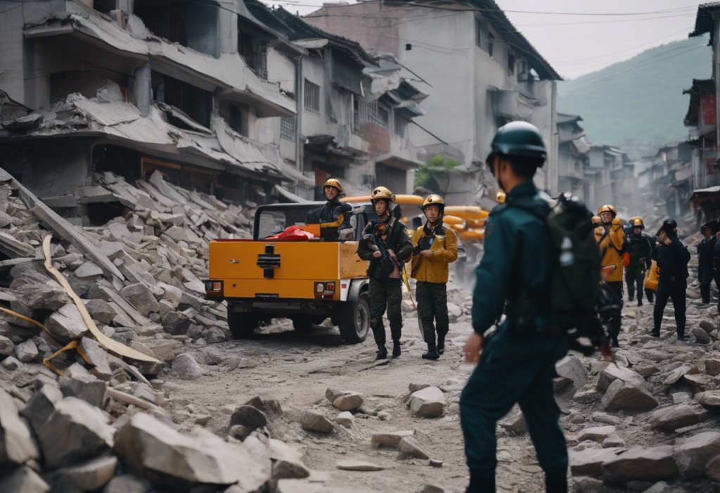 В Китае из-за мощного землетрясения погибли почти 120 человек