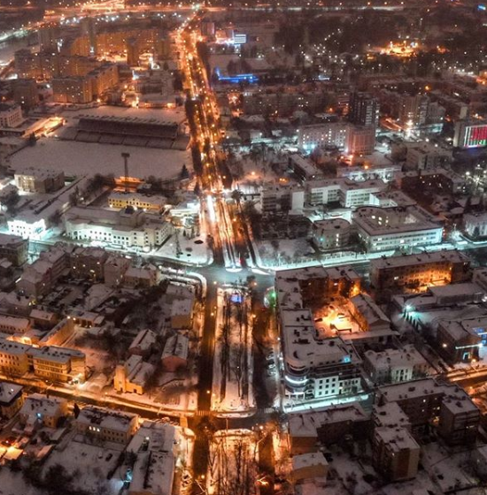 В интернете появились фотографии зимнего Бреста сделанные с дрона