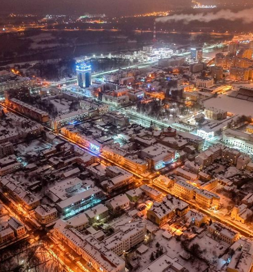 В интернете появились фотографии зимнего Бреста сделанные с дрона