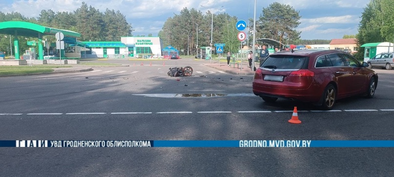 Мотоциклист оказался в больнице после ДТП под Гродно