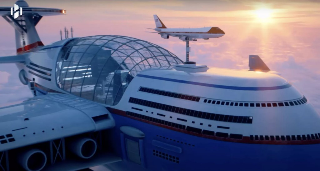 Концепт летающего отеля: самолет на атомной энергии вместимостью 5 тысяч человек