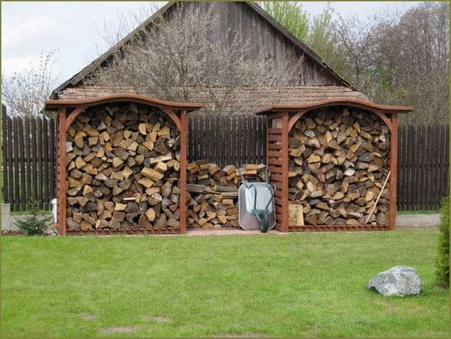 Красивое хранение дров: идеи для обустройства дровницы своими руками