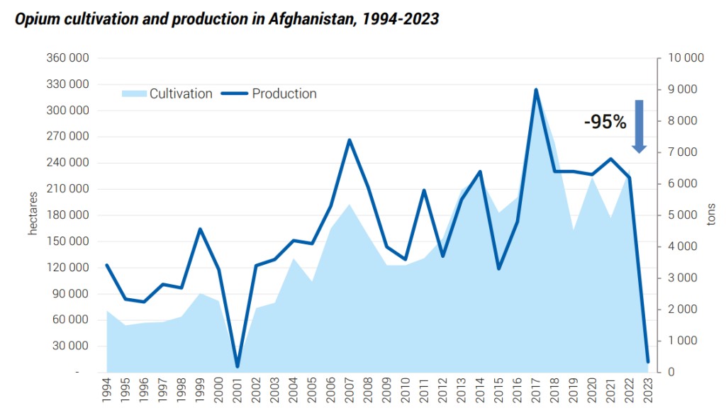 В Афганистане на 95% упали объемы выращивания опийного мака