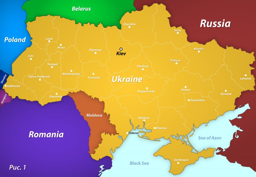 Медведев опубликовал карту разделенной между странами Украины