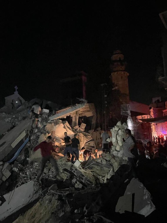 Греческая православная церковь обрушилась в секторе Газа из-за бомбежки