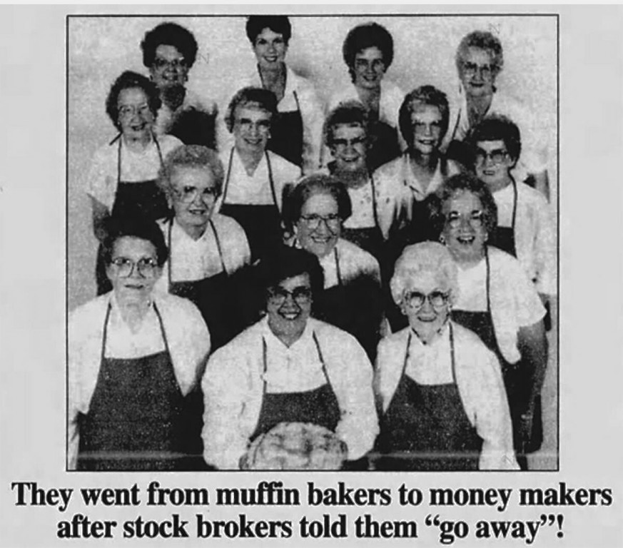 «Позавидует даже Баффет»: в 80-х пенсионерки учили американцев инвестировать и печь пироги