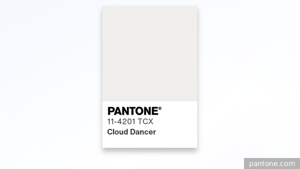 CloudDancer2026Pantone