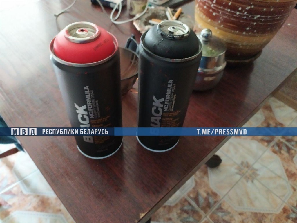 В Бресте пара рисовала оскорбительные надписи (видео)