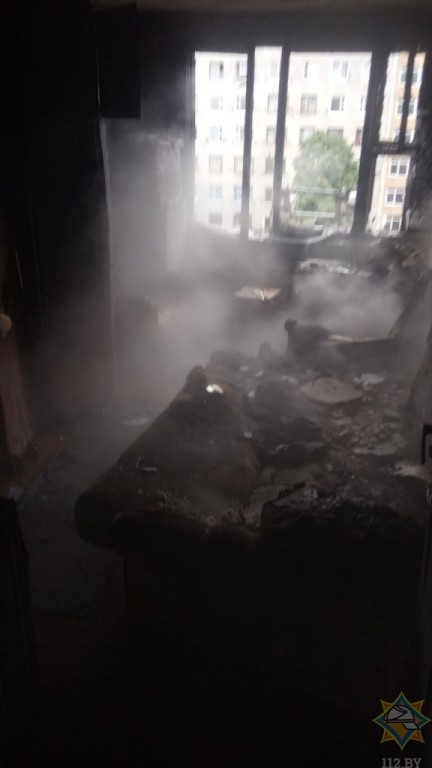 В Пинске горело общежитие