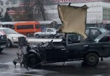 В Бресте водитель «Жигули» попал в реанимацию после столкновения с автомобилем дорожной службы