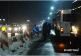 ДТП с участием автобуса на Кобринском мосту заблокировало движение в центр города