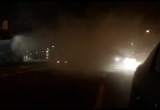 Машина устроила дымовую завесу на дороге в Бресте (видео)