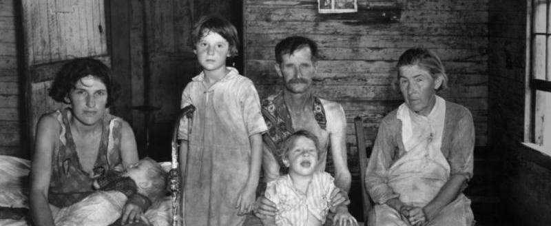 Семейное фото во времена Великой депрессии
