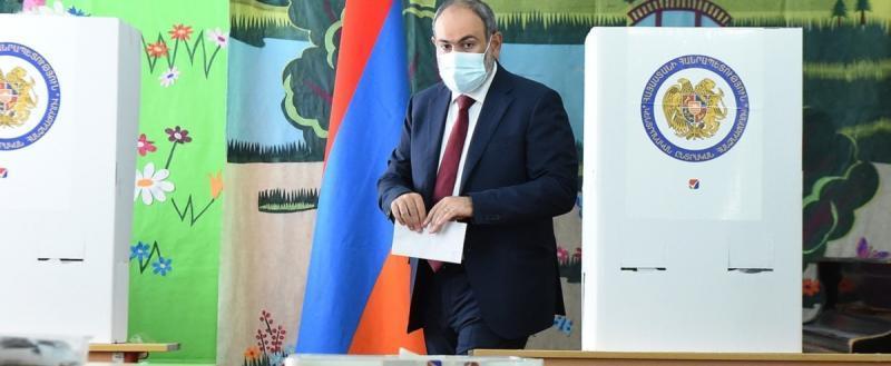 Никола Пашинян на выборах 20 июня
