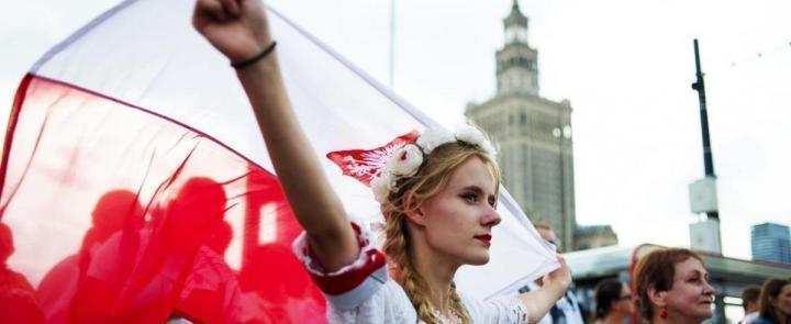 Во Вроцлаве прошла акция протеста против украинских флагов
