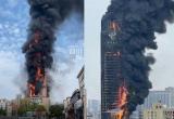 200-метровый небоскреб загорелся в Китае