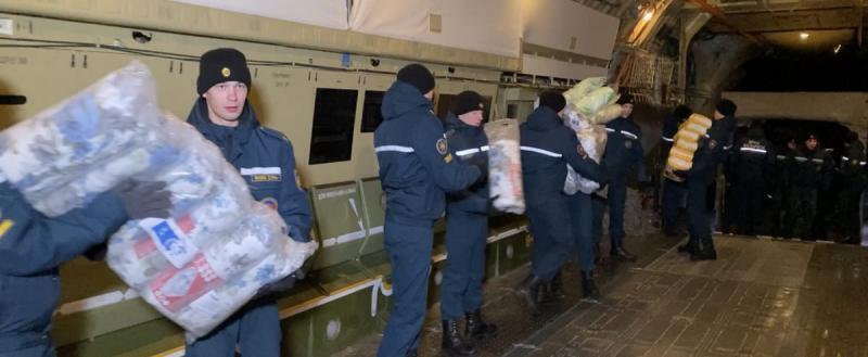 Беларусь передала Сирии  гуманитарный  груз для  помощи  пострадавшим от землетрясений 