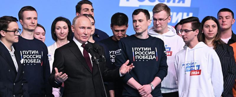 Путин побеждает на президентских выборах в России