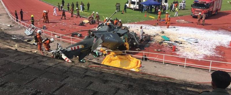 10 человек погибли из-за столкновения вертолетов в Малайзии