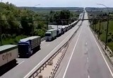 Сотни дальнобойщиков перекрыли трассу Киев – Одесса из-за закона о мобилизации