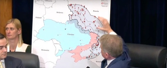 В Конгрессе США показали карту России с зоной, которую могут поразить украинцы