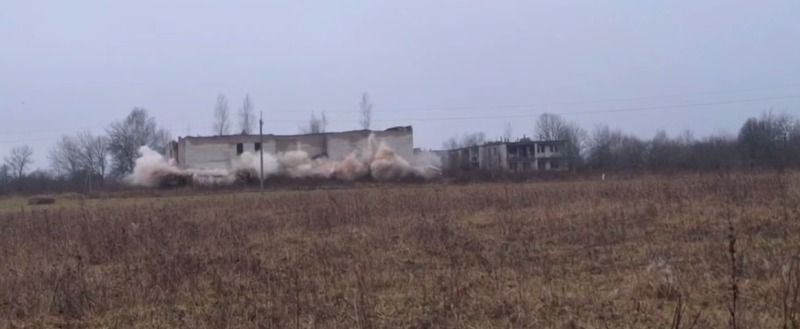 Здание клуба взорвали в Вилейском районе