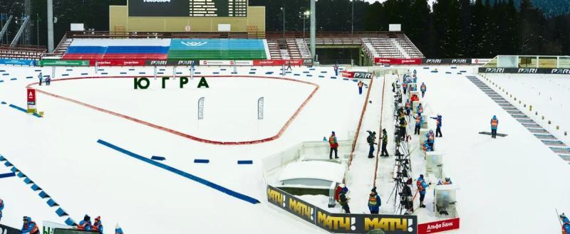 Мужской спринт по биатлону первого этапа Кубка России перенесен из-за чрезвычайно низкой температуры