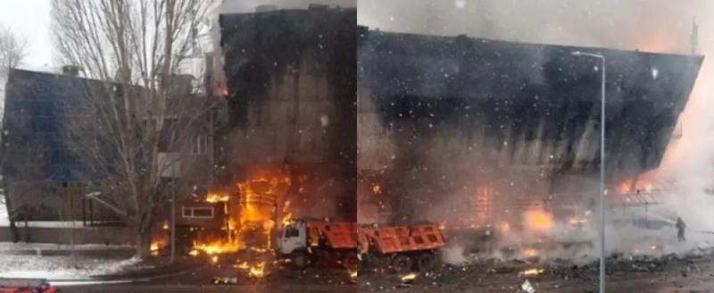 В Астане в районе Байконур произошел сильный пожар