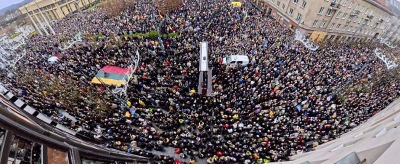 В Вильнюсе начался протест в защиту свободы прессы
