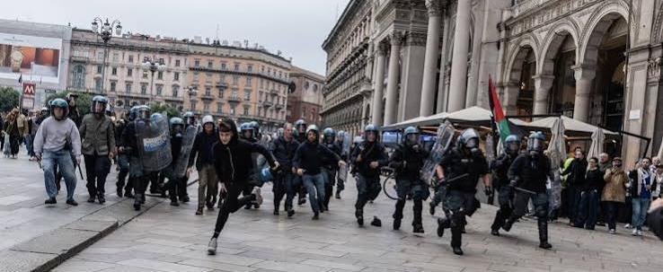 Милан на осадном положении: город готовится к новым протестам.