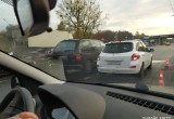 Пять машин столкнулись в Бресте (видео)