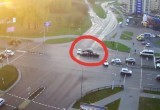 Пять машин столкнулись в Бресте (видео)
