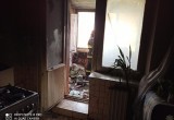 На пожаре в Бресте пострадал мужчина (видео)